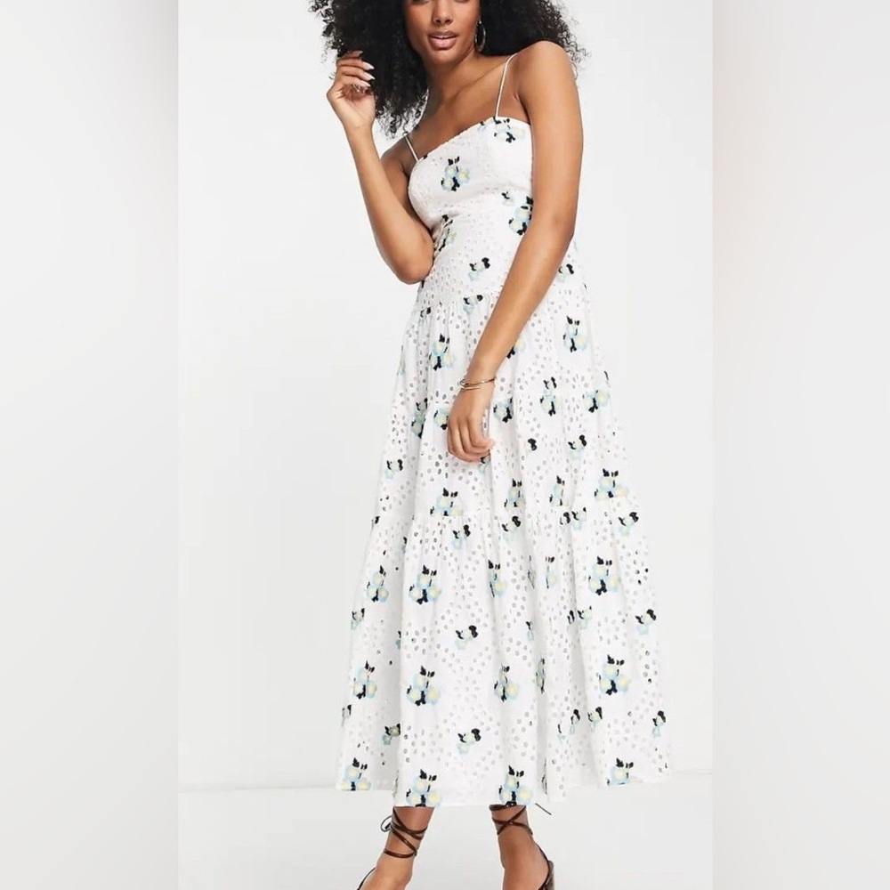 New ASOS White Floral eyelet Dress